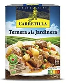 Carretilla ternera a la jardinera bandeja 300 gr