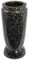 Afterglow Vase Funéraire Élégant en Granit Véritable Impala Foncé - Hauteur 20 cm Ø 10 cm - Décoration Funéraire Résistant aux Intempéries et au Gel - Insert en Plastique