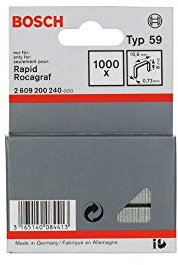Bosch Professional 1000x Feindrahtklammer Typ 59 (Textilien/Gewebe, Karton, 10.6 x 0.72 x 8 mm, Zubehör Tacker)