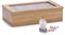 Zeller 25326 Teebeutelbox, Bamboo/Acryl, 33.5 x 20 x 9 cm, Braun