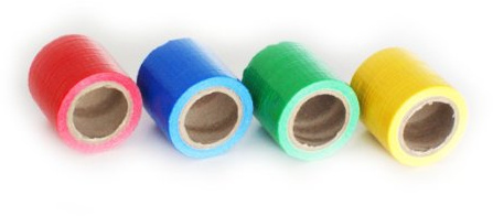 QTY 4 COLOURED GAFFER TAPE -4.5M X 50mm- GAFFA DUCT CLOTH ROLL-DJ DISCO PA