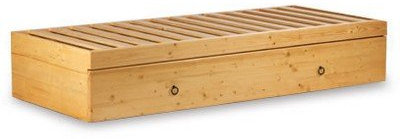 EFFETTO CASA Italian Manufactury, Rete Letto con Rete Estraibile, 1 x Comodino B, Singolo (81x191), Colore Ciliegio (Standard)