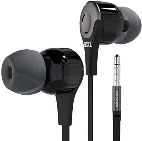AZATOM® Freedom BDX1 Professional earphones - Noise Isolating - In Ear can - High Clarity - For iPhone iPod iPad Samsung Galaxy Nokia (Black/Gun metal grey)