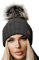 4sold Rita Damen Wurm Winter Style Beanie Strickmütze Mütze mit Fellbommel Bommelmütze HAT SKI Snowboard