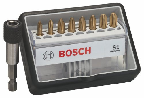 Bosch Zubehör 2607002574 8+1tlg. Robust Line Schrauberbit-Set S Max Grip 25 mm, 8+1tlg.