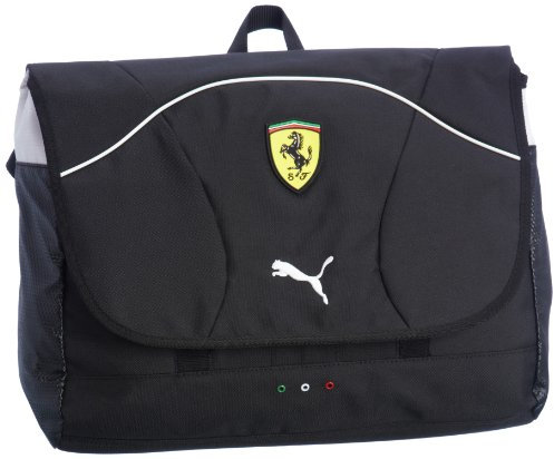 PUMA Umhängetasche Ferrari Replica, Black-White-Black, 42x31x12 cm, 070040 02