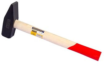KIPPEN 1156G - Martillo de banco tipo alemán, 1500 g, con mango de madera barnizada, multicolor