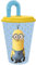 Glass bottle with removable straw Minions me ugly and nasty 2 Illumination 430 ml
