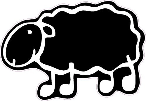 NetSpares 1 x Aufkleber Schwarzes Schaf Sticker Tier Tiere Ziege Tuning Fun Gag Decal