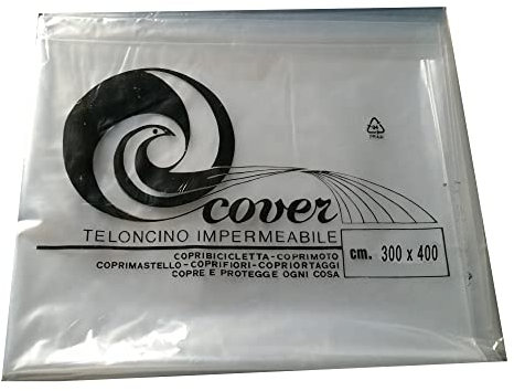 Telo in Polietilene 3x4 Metri, Resistente e Impermeabile, Perfetto per Protezione di Superfici e Oggetti