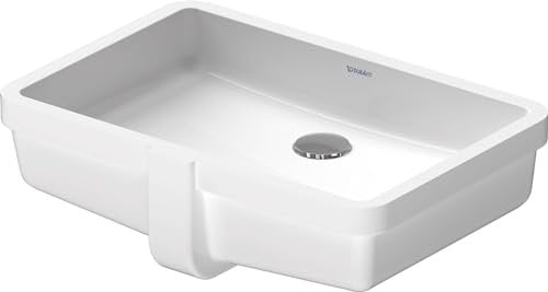 Duravit Einbauwaschtisch Vero 48cm weiss mit Überlauf, ohne Hahnlochbank, 03304800001, Farbe: Weiß