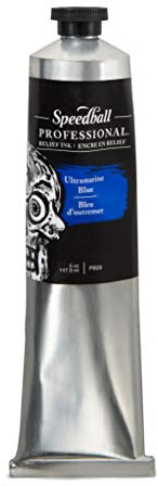 Speedball Professional Relief Ink, Ultramarine Blue, 5 Ounce Tube