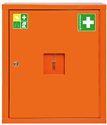 Verbandschrank EUROSAFE B490xH560xT200ca.mm orange 1-türig SÖHNGEN