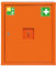 Verbandschrank EUROSAFE B490xH560xT200ca.mm orange 1-türig SÖHNGEN
