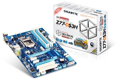 Gigabyte GBT GA-Z77-DS3H Mainboard Sockel 1155 Z77 4X DDR3 Speicher ATX