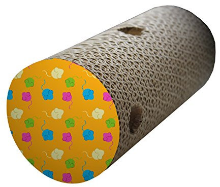 Cat 'n ' Caboodle Claw-n-Roll Scratch Pad with Catnip Premium Eco Friendly Fun Interactive Easy to Use Indoor Scratching Cardboard for Cats Kittens