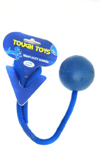 HAPPYPET Rope Ball Dog Toy Strong Tough Durable Fun Interactive Chewing Floatable Playing Catch Fetch Lightweight Tugging Pulling for All Breeds 2.5