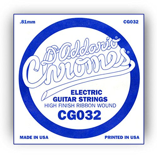 D'Addario .032 Flat Wound Single String for Electric Guitar
