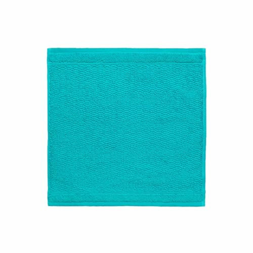 Frottana Pearl Gant de Toilette, Coton, Bleu océan, 30 x 30 cm