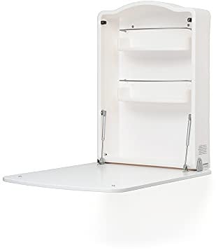 Foppapedretti Komodo Wandwickeltisch mit Matratze, 64 x 17 x 89 cm, 12 kg, weiß