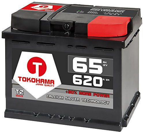 Tokohama Autobatterie 12V 65AH 620A/EN ersetzt 55Ah 56Ah 60Ah 61Ah 62Ah 64Ah