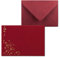 50x Weihnachts-Briefumschläge - DIN C6 - mit Gold-Metallic geprägtem Sternenregen -Farbe: Dunkelrot - Nassklebung, 120 g/m² - 114 x 162 mm - Marke: GUSTAV NEUSER
