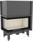 KRATKI Nadia holzbefeuerter Kamineinsatz Lufteinlass BImSchV 2 konform Stahl fi 200 mm Staubauslass Guillotine Tür 14 kW Thermischer Wirkungsgrad 80% 133,6x106,4 cm…