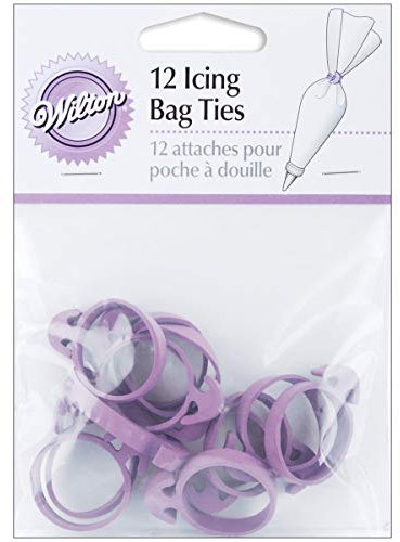 Wilton Attaches de Poche à Douille, Lot de 12, Liens Elastiques pour Poche à Douille