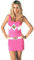 Power Rangers The Pink Tunic Tank Kleid With Socken, Rose, M
