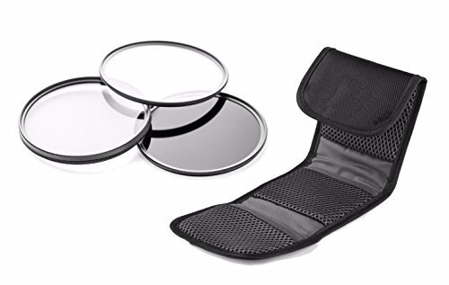 Nikon Coolpix P900 Objektivfilter-Set, mehrschichtvergütet, 3-teilig, inkl. Nwv Direct Mikrofaser-Reinigungstuch.