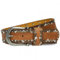 Caspar GU292 Damen Gürtel mit dezentem Strass und Nieten Dekor, Gürtelgröße:80 [für Körperumfang 75-85 cm], Farbe:cognac