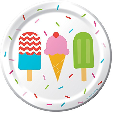 Creative Converting 412213 - Piatti da dessert di carta, 8 pezzi, stile robusto, 17,8 cm, motivo: Frozen Fun