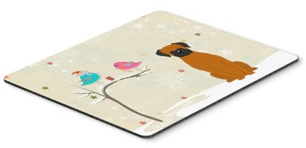 Caroline's Treasures BB2587MP Mauspad, Weihnachtsgeschenke, reh Boxer, mehrfarbig, 19,7 x 9,25 cm