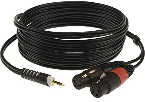 Klotz Câble insert,2x XLR-f/3,5sym 2m, MiniJack connecteurs or - Câble d'insert