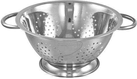 BuckinghamStainless Steel Colander Strainer for Rice Pasta Spaghetti Noodles Vegetables Fruits Cooking (7.5 L / 34 cm)