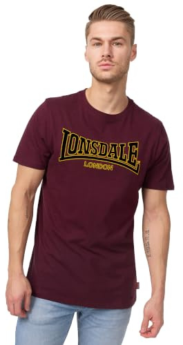 Lonsdale Herren-T-Shirt, 100% Baumwolle, Slim Fit, lässige Alltagskleidung | Atmungsaktives Material, leichter Komfort, Kurzarm-T-Shirt, Shirt mit Rundhalsausschnitt für Fitness, Reisen, Büro & Freizeit