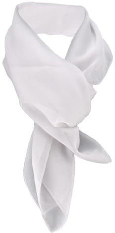 TigerTie Damen Chiffon Halstuch silber grau Uni Gr. 90 cm x 90 cm - Schal