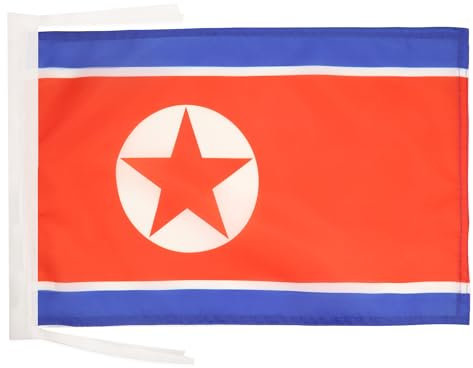 AZ FLAG - Flagge Nordkorea - 45x30 cm Mit Kordel - Nordkoreanische Fahne 30 x 45 cm - Flaggen