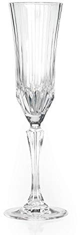 RCR 25948020106 Adagio Luxion Crystal Lot de 6 Verres à Champagne, Flûtes à Champagne en Cristal, 180 ml, Compatibles Lave-Vaisselle, Verres de Boissons pour la Maison, Les Restaurants, Les Fêtes
