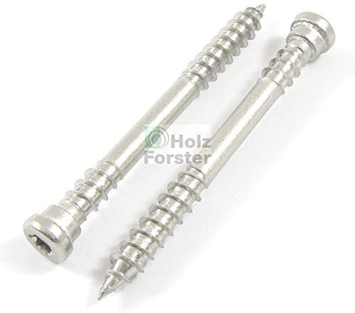 EUROTEC Terrassotec Edelstahlschrauben V2A, blank, 5,5x60mm, 200 Stück