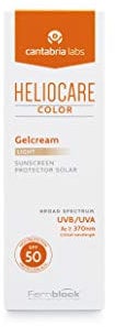 Cantabria Labs Heliocare Color Gelcream SPF 50 - Fotoprotección Avanzada con Color, Fluido Hidratante en Textura Gel, Acabado Natural, Pieles Normales y Secas, Tono Light, 50ml