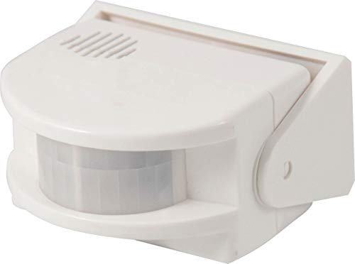 VELAMP MS004 Rilevatore Movimento Campanello, Rivelatore di Passaggio, A Batteria, Wireless, Sistema di Allarme. per Negozio, casa, Magazzino, Bianco
