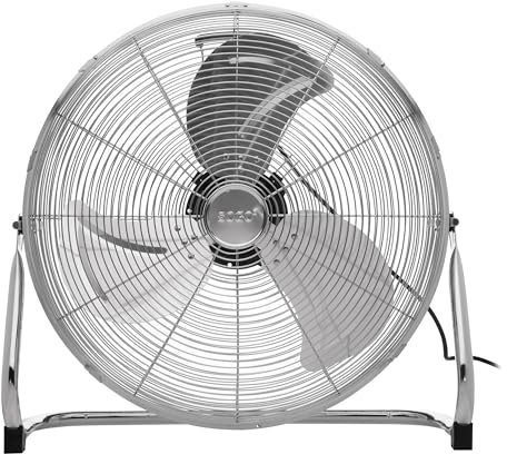 SOGO Ventilador Industrial Power Fan 50cm 170W Con Aspas De Metal - Ventilador De Suelo Potente Y Silencioso Con Inclinación Ajustable - Asa Transporte 3 Velocidades Rejilla Seguridad Clase A