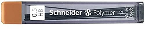 Schneider Schreibgeräte Feinmine Hi-Polymer, 0,5 mm, HB, schwarz, 12 Stück, 158114