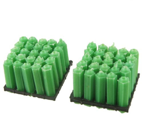 sourcingmap 50 x 7 mm x 27 mm Vert en plastique Chevilles de fixation pour 2–4 mm Vis