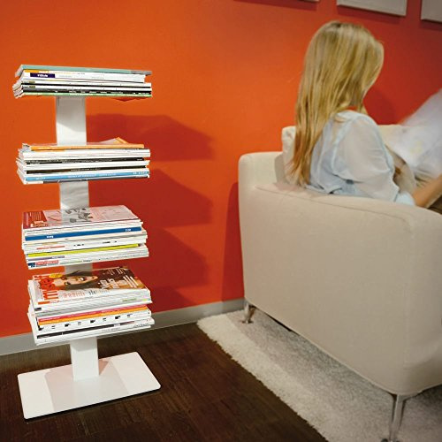 Radius Booksbaum Magazin Zeitschriftensammler Weiss Standregal klein 738B