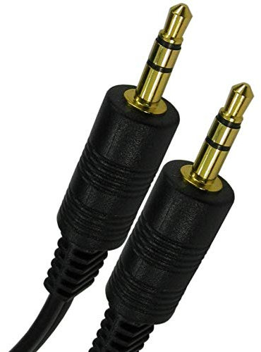 World of Data 2m 3.5mm Male Stereo JACK TO JACK Audio Cable 2m Lead BLACK colour