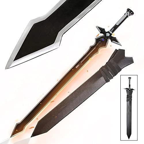 Swords and more Sword Art Online – Dark Repulser Schwert - schwarz, mit Scheide, 110 cm, SAO-Schwert, Anime-Geschenk für Sammler, Fans & Cosplayer