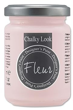 FLEUR DESIGNER'S PAINT | Pittura ad Acqua, Effetto Gesso Naturale, Extra Opaca, Fleur Chalky F19, Colore Pink Rococò, Made in Italy, Formato da 130 ml