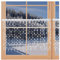 artex deko Wintergardine Schneesternchen Fadengardine mit Sternen Scheibengardine Echte Plauener Spitze 42 x 64 cm
